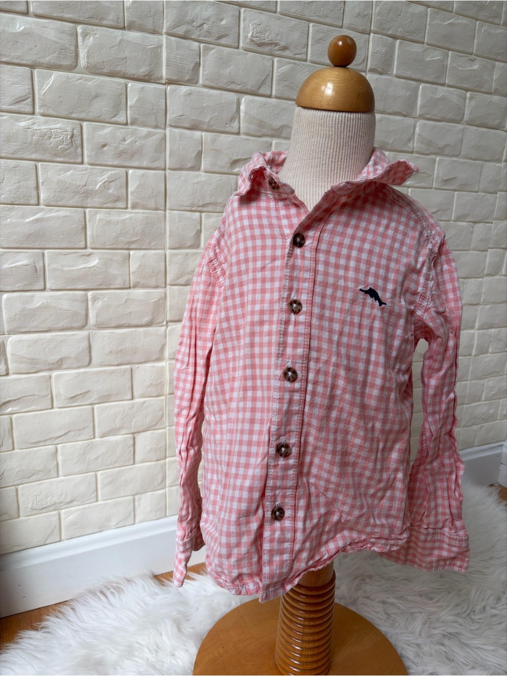 Tommy Bahama Pink Gingham Button-Down Shirt for Kids